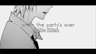 when the partys over  Lyrics amp Sub Español Manga [upl. by Alletnahs]