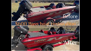 Restoration of a cheap 600 Nitro Bass boat from the auction [upl. by Wiltz]