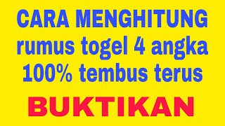 Cara menghitung rumus togel 4 angka 100 tembus terus  RT channel [upl. by Monjan962]