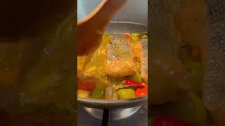 Salmon ala spanish style recipe cookingfood homemadecooking [upl. by Narmis]