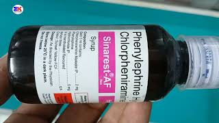 Sinarest Af Suspension  Chlorpheniramine Maleate and Phenylephrine Sodium Menthol Syrups  Sinarest [upl. by Nirre161]