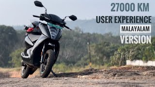 ATHER 450X Malayalam detailed review🛵…successfully crossed 27000 km 🛵… [upl. by Yelsna433]