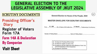 SCRUTINY DOCUMENTS Presiding Officers Diary  Visit Sheet  Form 17A [upl. by Immij]