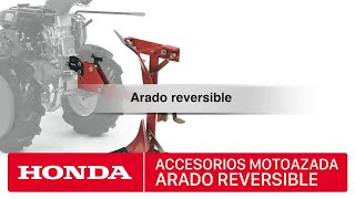 Accesorios para motoazadas Honda  Arado reversible y arado japonés [upl. by Atiuqad]