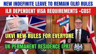 IlR New Rules ILR As Dependent Visa Requirements  Cost Latest Update  UKVI New Changes Of 2024 [upl. by Ramso]