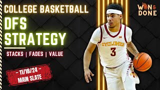 College Basketball  NCAA Basketball  DFS  College Basketball Picks  CBB DFS  PrizePicks [upl. by Naerb]