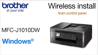 MFCJ1010DW wireless setup from control panel  Windows [upl. by Allegna]