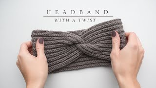 How to knit a headband with a twist  Knitting tutorial [upl. by Orfield]