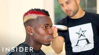 Meet The Barber Behind Paul Pogba’s Famous Haircuts [upl. by Ahseken319]