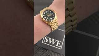 Rolex President Day Date Yellow Gold Green Diamond Dial Watch 128238 Wrist Roll  SwissWatchExpo [upl. by Bushey331]