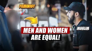 Feminist Confronts A Muslim On Gender Equality Muhammed Ali [upl. by Landrum]