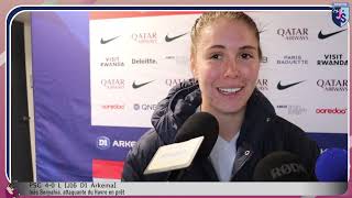 ⚽ PSG 40 HAC J16 D1 Arkema 🎙️quotjespère tout faire pour réintégrer Lyonquot Inès Benyahia [upl. by Johny]