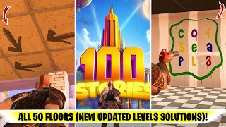 Fortnite 100 STORIES ALL 50 FLOORS Walkthrough Solutions  Wertandrew 100 STORIES Fortnite [upl. by Teage]