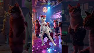 Groovy Cat Disco Party 🕺🐾✨ viralvideo disconight catshorts [upl. by Enilra]