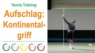 Aufschlag lernen mit dem Kontinentalgriff  Tennis Training [upl. by Butterfield646]