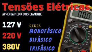 Tensão Elétrica 127V  220V  380V Monofásico  Bifásico  Trifásico [upl. by Namlaz]