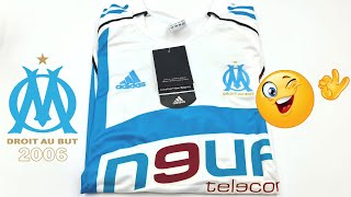 Olympique de Marseille jersey RETRO kit 2006 Climacool Unboxing amp Review  ASMR [upl. by Franci677]