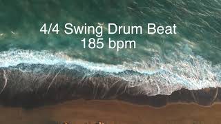 4 4 Swing Drum Beat 195 bpm [upl. by Namrac969]