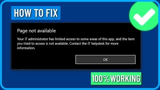 How to Fix Your IT Administrator has Limited Access to Some Areas of This App in Windows 1011 [upl. by Anitsrik855]