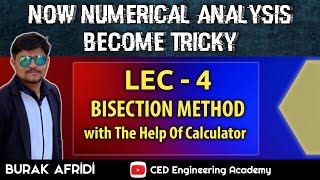 LEC 4BISECTION METHOD amp calculator uses numerical analysis bisection method calculatorsubscribe [upl. by Netsirhc]