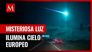 Investigan posible meteorito tras bola de luz en cielos de España y Portugal [upl. by Anaynek764]