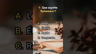 Quiz Vocabulaire  Synonyme connaissance apprendre Shortsubscribe [upl. by Htenywg]