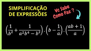 EXPRESSÕES ALGÉBRICAS  Simplificação Fatoração [upl. by Asalocin714]