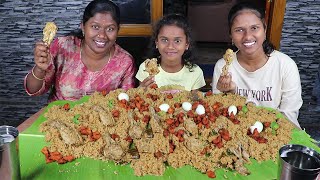 5KG Chicken Biryani And Chicken 65 With Egg Eating Challenge In Tamil Foodies Divya VS Anushya [upl. by Eicaj851]