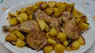 POLLO AL FORNO CON LE PATATE DELIZOSO  VELOCISSIMO DA REALIZZARE  Franceska Chef [upl. by Eniamat]