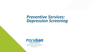 Preventive Services Depression Screening [upl. by Eirek]