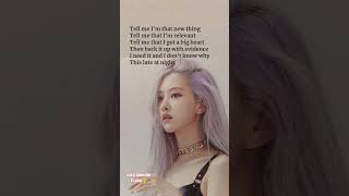 Number One Girl Short Lyrics Song By ROSÉ Blackpink music lyrics love [upl. by Juliette]