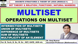 Multiset  Operations on Multisets  Union and Intersection of Multisets  Difference of Multisets [upl. by Ginger249]