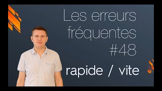 Rapide ou vite  adjectif  adverbe Grammaire française [upl. by Siddon886]