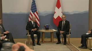 US President Joe Biden meets Swiss Confederation President Guy Parmelin  AFP [upl. by Jonathan]