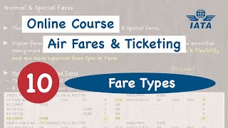 IATA Fare Types Normal amp Special Fares  IATA Online Course for Air Fares amp Ticketing Module [upl. by Eiramaneet]