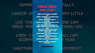 Zodiac Signs and Cap [upl. by Magree134]