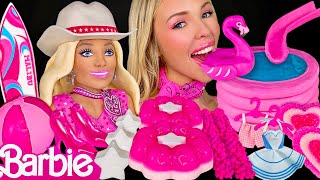 ASMR BARBIE DESSERTS MUKBANG Pool Cake Malibu Surfboard Star Jelly Flower Cookies Giveaway 먹방 [upl. by Ssidnac800]