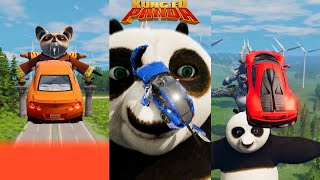 Cars Vs Kung Fu Panda Characters 14 😱 BeamNGDrive  The Real Granny [upl. by Louls]