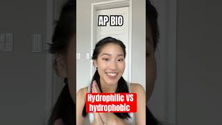 AP Bio Part 6 Hydrophilic VS Hydrophobic💧🚫 apbio biology apbiology fyp foryou [upl. by Poock275]