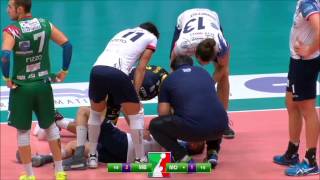 Earvin Ngapeth knocked out Jovovic with a terrible pipe [upl. by Ute]