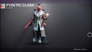 Destiny 2 Warlock with Legatus Armor Ornaments and Pyretic Clash Shader [upl. by Ossie]