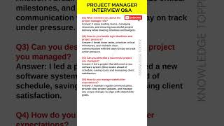 Finance Manager Interview Questions and Answer [upl. by Hanikehs]