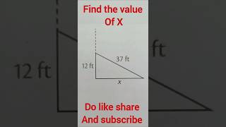 Find the value of x by Pythagoras theorem [upl. by Yendic]