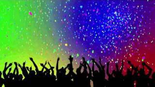 Party Crowd Silhouettes amp Confetti Looping Background [upl. by Ayekan]