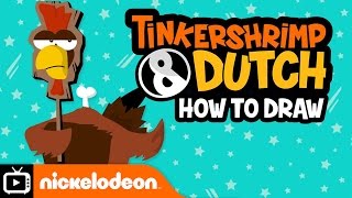 Tinkershrimp amp Dutch  How To Draw Michael the Fowl  Nickelodeon UK [upl. by Ylenaj]