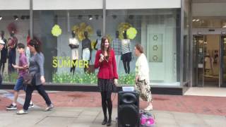 Buskers Vlog Charis Anne sings in Reading UK [upl. by Nagey927]