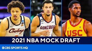 2021 NBA Mock Draft Pistons take Cade Cunningham Jalen Suggs to Rockets  CBS Sports HQ [upl. by Kerek499]