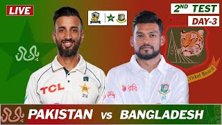 PAK vs BAN 2nd TEST MATCH DAY 3 LIVE SCORES  RAWALPINDI  PAKISTAN vs Bangladesh LIVE  BAN 4 WKTS [upl. by Halyahs740]