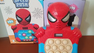 stress reliever pushpop electronic puzzle popit spiderman new pushpop puzzlegame popit [upl. by Ahsirt177]