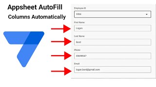 How To Auto Fill Data Columns in AppSheet Automatically Inputs Data [upl. by Oker]